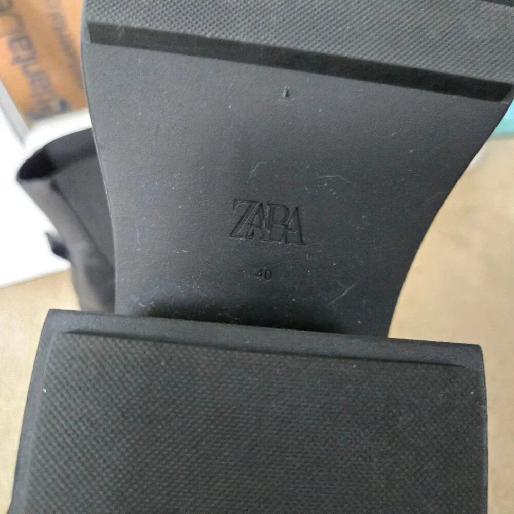 Zara Black Platform Chelsea Boots